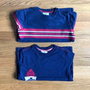 Lot of 2 Hanna Andersson long sleeve t-shirt tops 110 - striped, polar bear